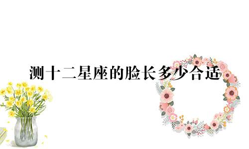 测十二星座的脸长多少合适