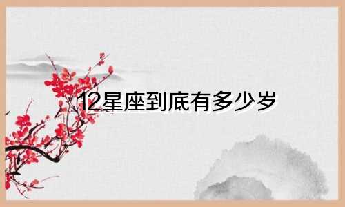 12星座到底有多少岁