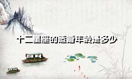 十二星座的适婚年龄是多少