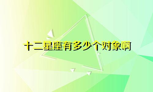 十二星座有多少个对象啊