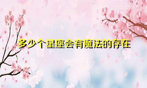 多少个星座会有魔法的存在