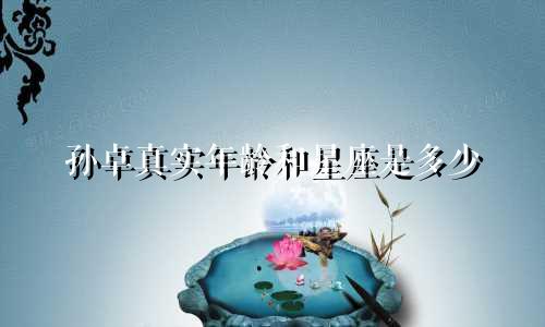 孙卓真实年龄和星座是多少