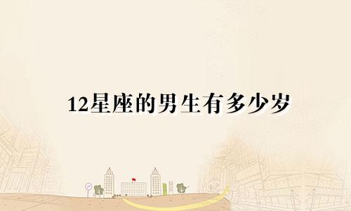 12星座的男生有多少岁