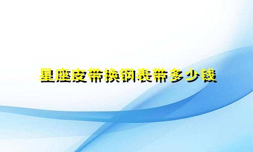 星座皮带换钢表带多少钱