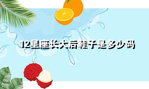 12星座长大后鞋子是多少码