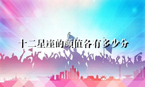十二星座的颜值各有多少分