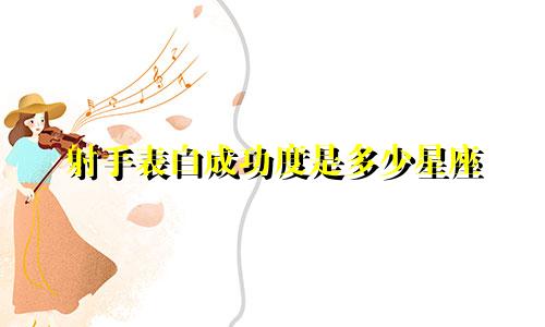 射手表白成功度是多少星座