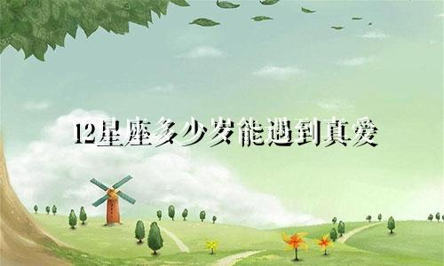 12星座多少岁能遇到真爱