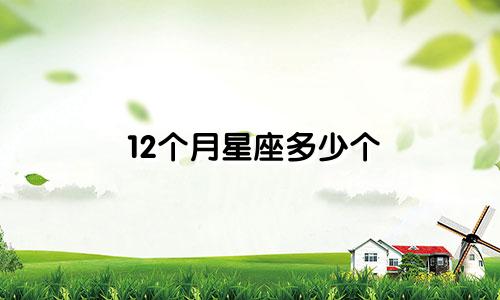 12个月星座多少个