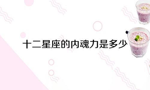 十二星座的内魂力是多少