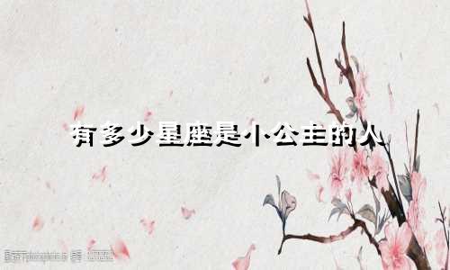 有多少星座是小公主的人