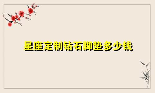 星座定制钻石脚垫多少钱