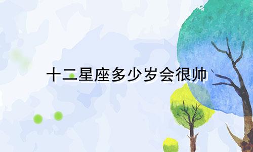 十二星座多少岁会很帅