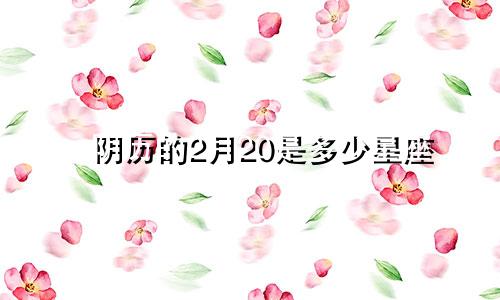 阴历的2月20是多少星座
