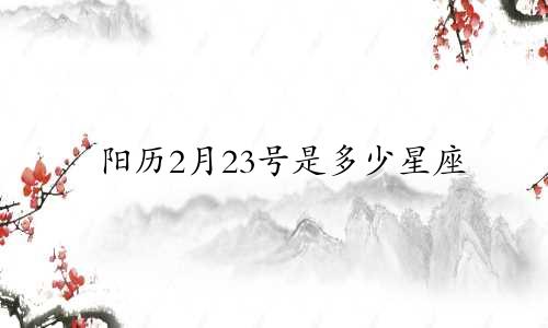 阳历2月23号是多少星座