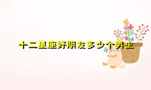 十二星座好朋友多少个男生