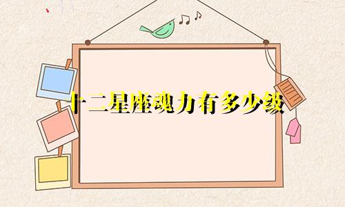 十二星座魂力有多少级