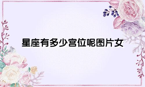 星座有多少宫位呢图片女