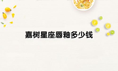 嘉树星座唇釉多少钱