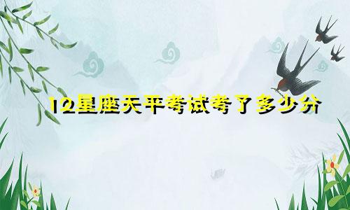 12星座天平考试考了多少分
