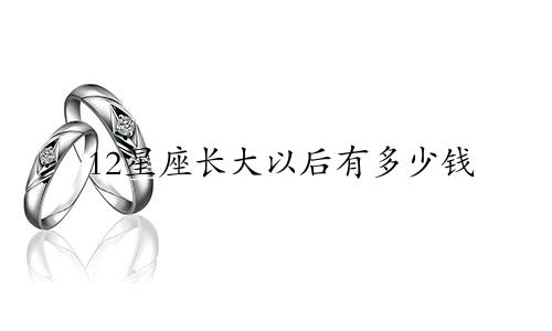 12星座长大以后有多少钱
