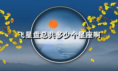 飞星盘总共多少个星座啊