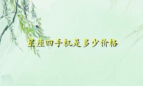 星座四手机是多少价格