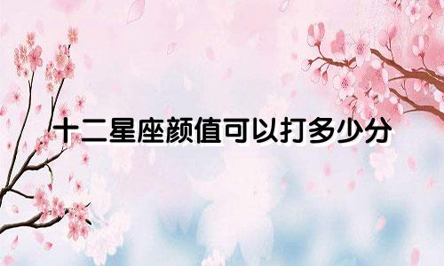 十二星座颜值可以打多少分
