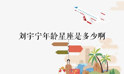 刘宇宁年龄星座是多少啊