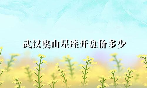 武汉奥山星座开盘价多少