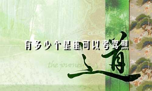 有多少个星座可以考驾照