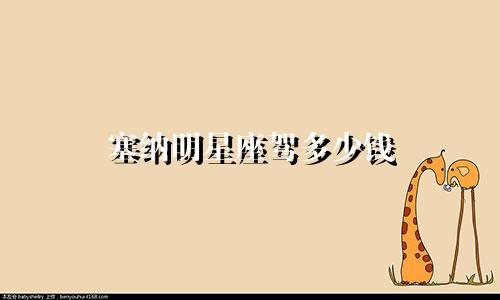 塞纳明星座驾多少钱