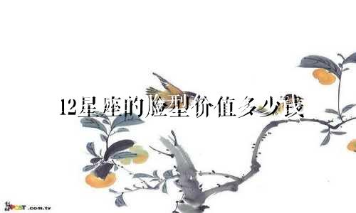 12星座的脸型价值多少钱