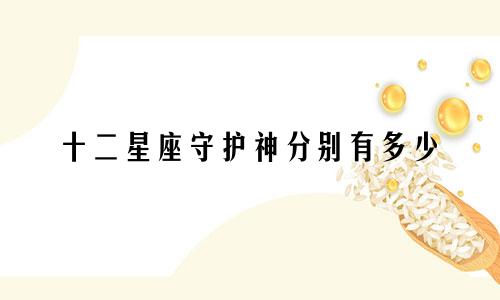 十二星座守护神分别有多少