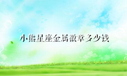 小熊星座金属徽章多少钱