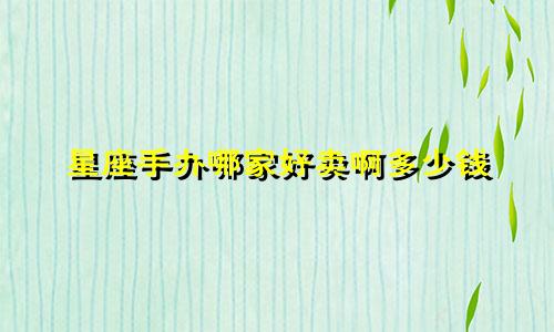 星座手办哪家好卖啊多少钱