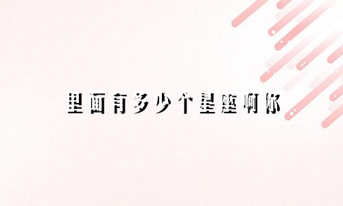 里面有多少个星座啊你