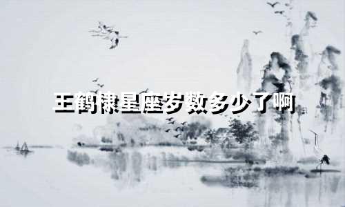 王鹤棣星座岁数多少了啊