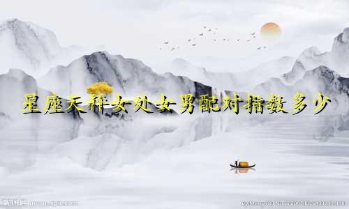 星座天秤女处女男配对指数多少
