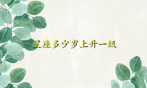 星座多少岁上升一级