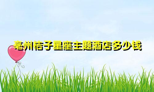 亳州桔子星座主题酒店多少钱