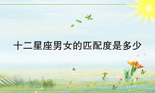 十二星座男女的匹配度是多少