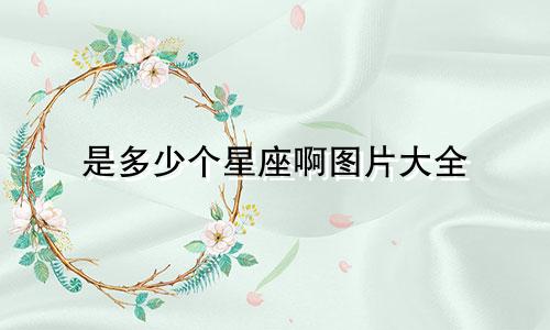 是多少个星座啊图片大全