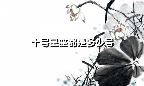 十号星座都是多少号