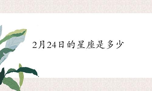 2月24日的星座是多少