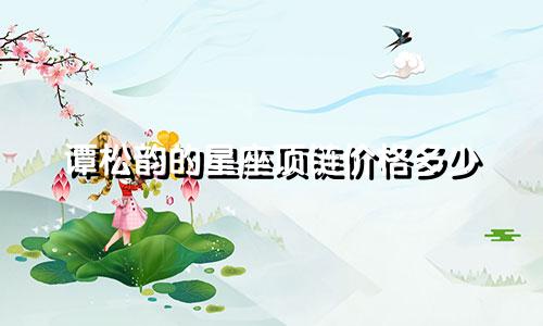 谭松韵的星座项链价格多少