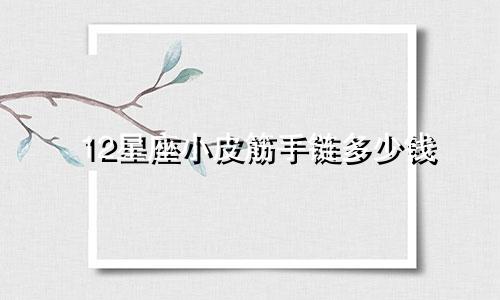 12星座小皮筋手链多少钱