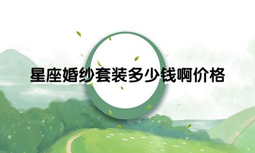 星座婚纱套装多少钱啊价格