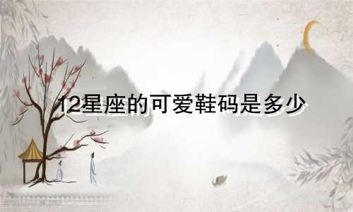 12星座的可爱鞋码是多少