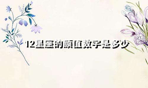 12星座的颜值数字是多少